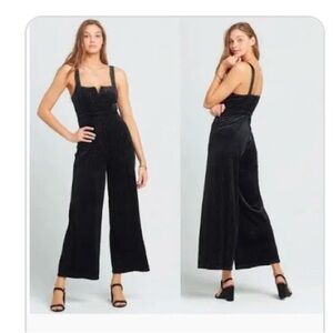 Black jumpsuit velvet